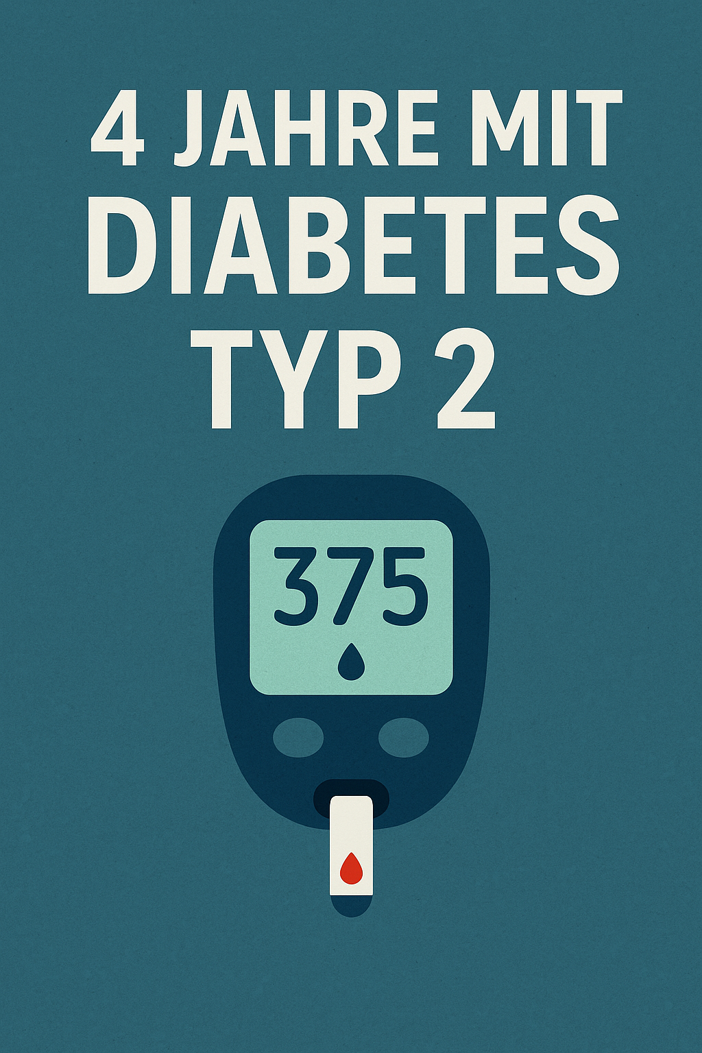 Illustration zum 4. Jahrestag meiner Diabetes Typ 2 Diagnose – Symbol für Lebensveränderung, Durchhaltevermögen und gesunde Lebensweise